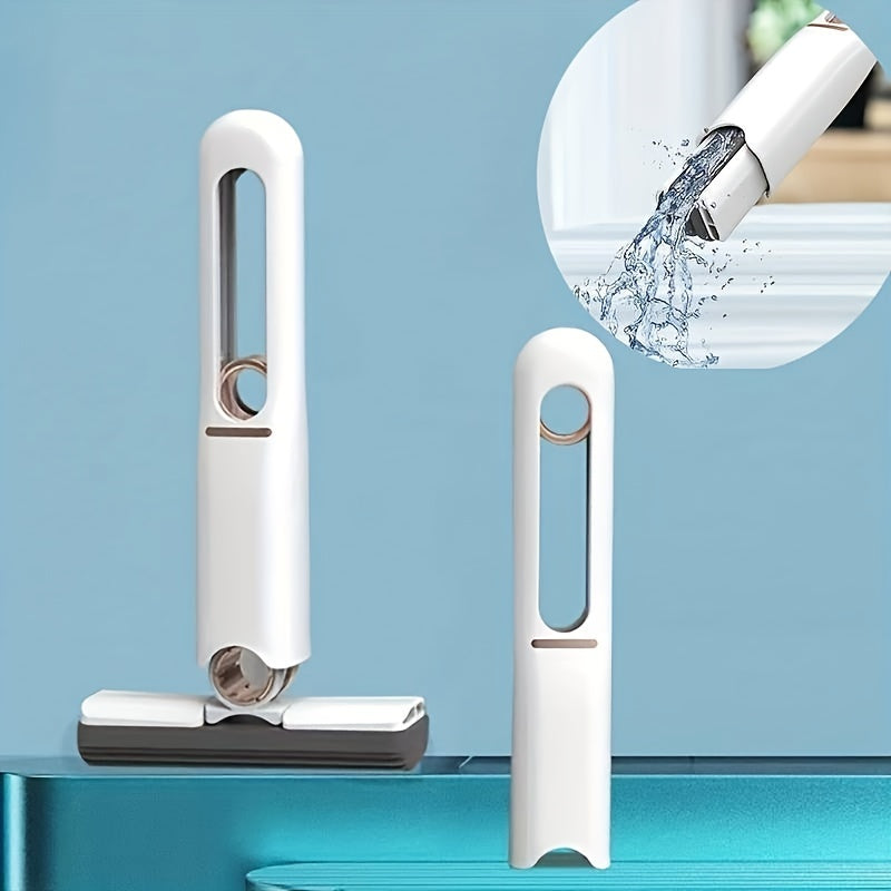 Self-Squeeze Mini Mop - No Touch Wringing, Multipurpose Cleaning for Windows, Car & Kitchen