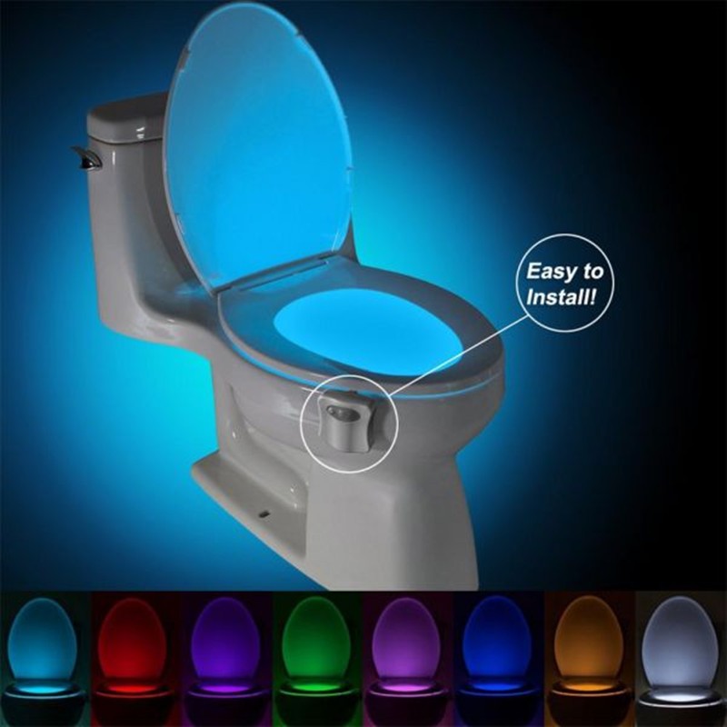 Toilet Night Light - Motion Sensor 8 Colors - Auto On/Off
