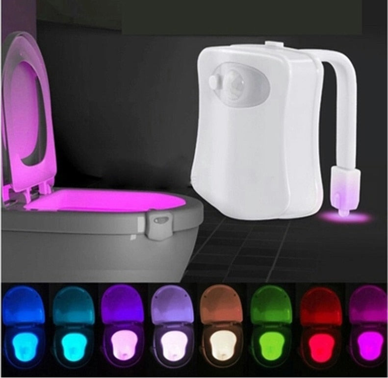 Toilet Night Light - Motion Sensor 8 Colors - Auto On/Off