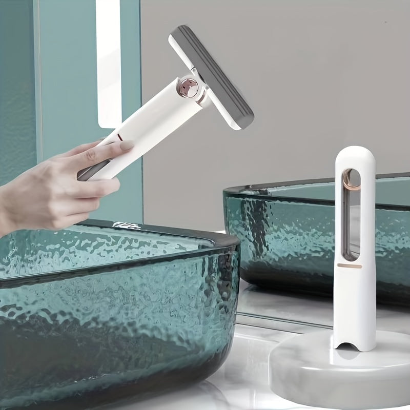 Self-Squeeze Mini Mop - No Touch Wringing, Multipurpose Cleaning for Windows, Car & Kitchen