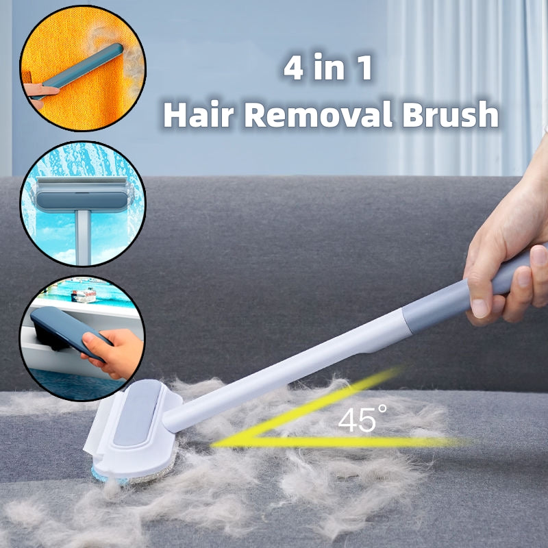 4 In 1 Multifunctional Hair Removal Brush - Works on Clothes, Furniture & Windows